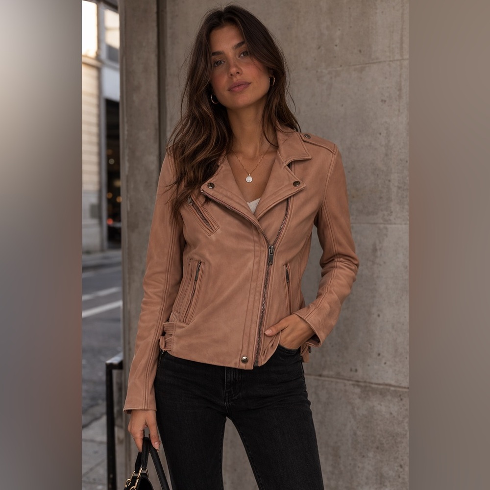 IRO Women's Tan Biker Jacket